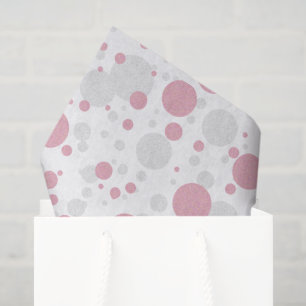 BABY Pink & Silver Polka Dot Party Shower Tissue Paper