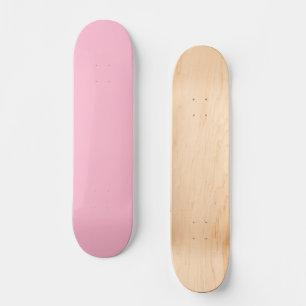 Baby pink solid color skateboard