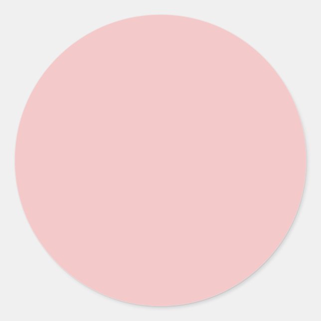 Baby Pink Solid Colour Classic Round Sticker (Front)