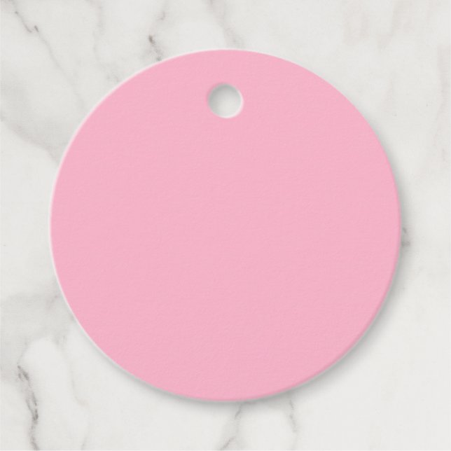 Baby pink  (solid colour)  favour tags (Front)
