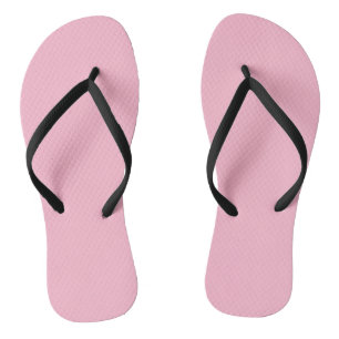 Baby pink solid colour flip flops