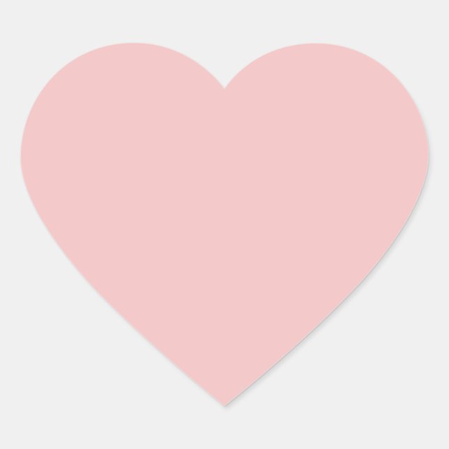  Baby pink (solid colour)  Heart Sticker (Front)