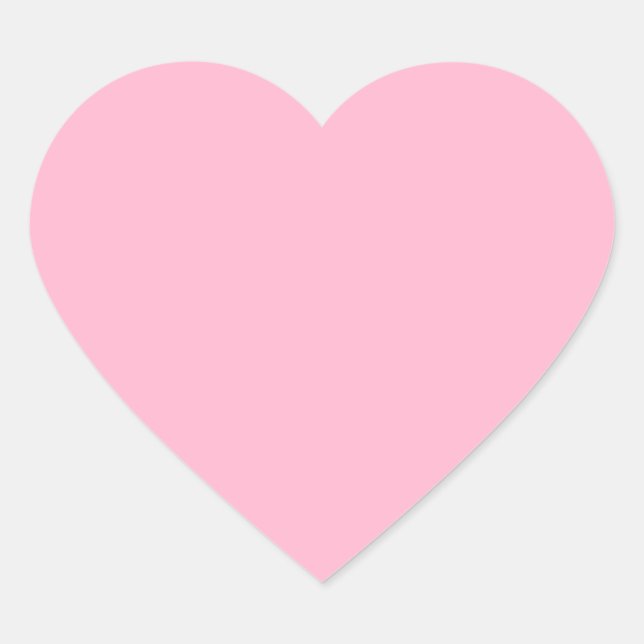 Baby pink  (solid colour)  heart sticker (Front)