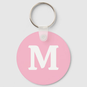 Baby pink solid colour key ring