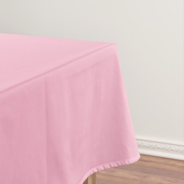 Baby pink solid colour tablecloth (In Situ)