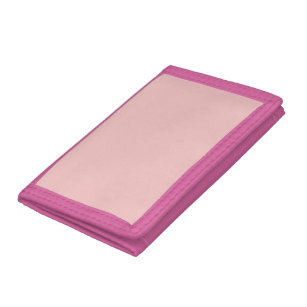  Baby pink (solid colour)  Trifold Wallet