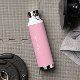 Baby pink solid colour water bottle
