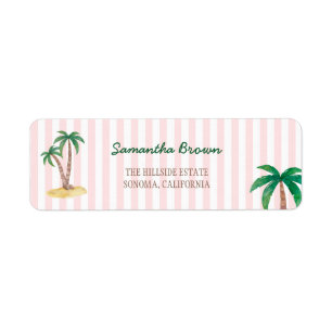 Baby Pink Stripes Palm Beach Party