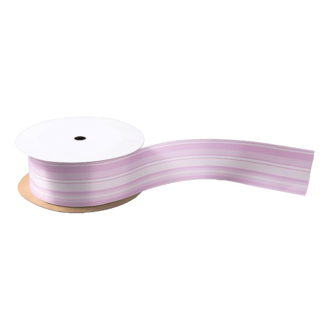 Baby pink stripes satin ribbon (Spool)