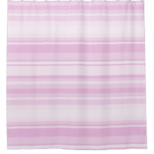 Baby pink stripes shower curtain