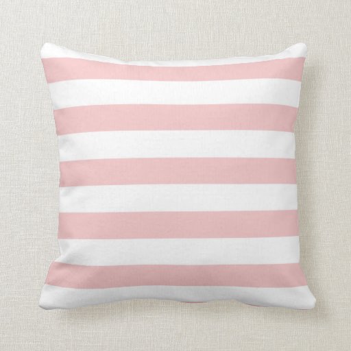 Image of Baby Pink Stripes; Striped Cushion