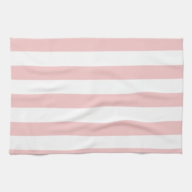Baby Pink Stripes; Striped Tea Towel (Horizontal)