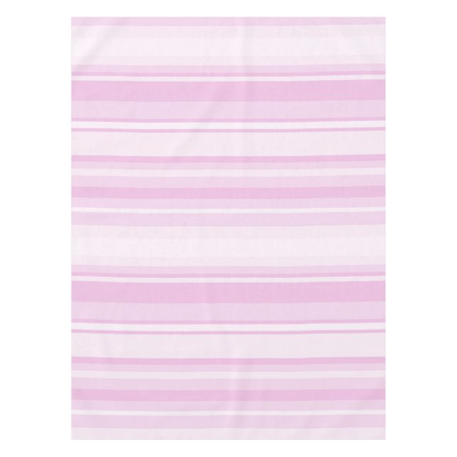 Baby pink stripes tablecloth (Front)