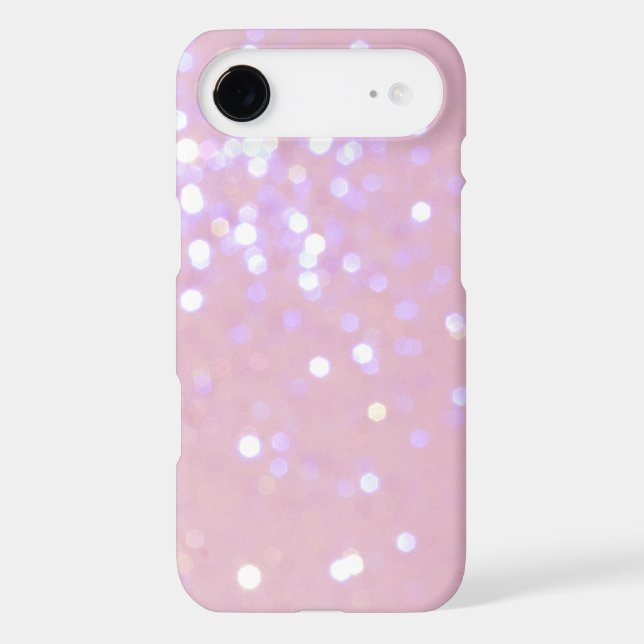 Baby Pink/White Glitter iPhone 4 Cover (Back)