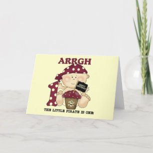 Baby Pirate 1st Birthday Tshirts and Gifts Card