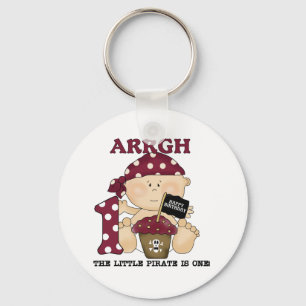 Baby Pirate 1st Birthday Tshirts and Gifts Key Ring