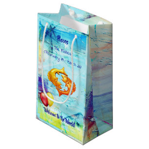 Baby Pisces The Fishes ( Feb 19 - Mar 20) Small Gift Bag