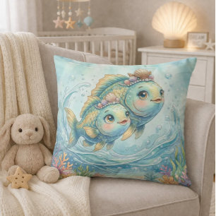 Baby Pisces Zodiac Nursery Kids Cushion