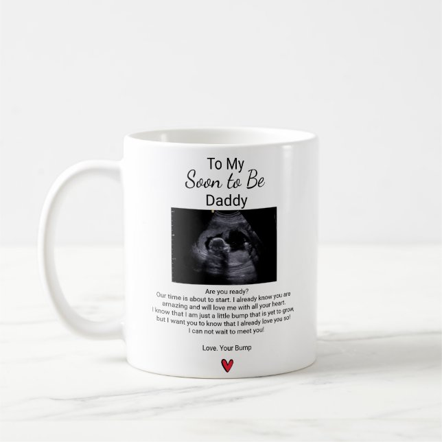 Baby Poem Pregnancy Announcement to Husband Coffee Mug (Left)