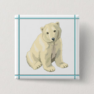 Baby Polar Bear Button