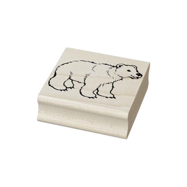 baby polar bear illustration art stamp (Stamp)