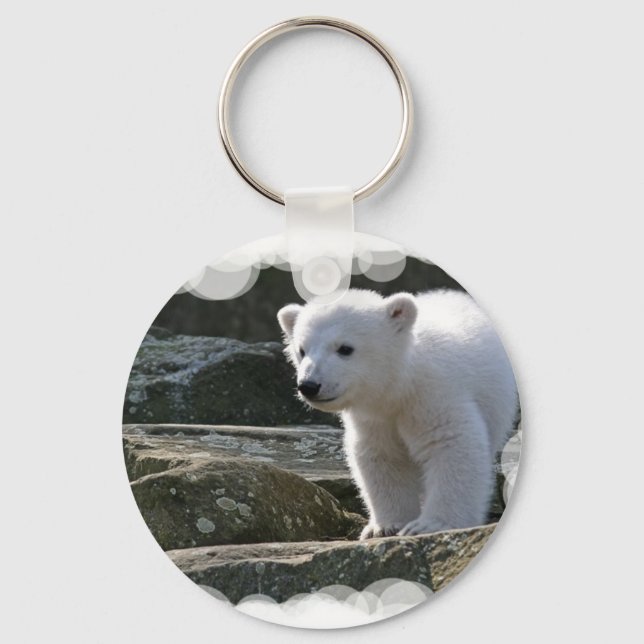 Baby Polar Bear Keychain (Front)