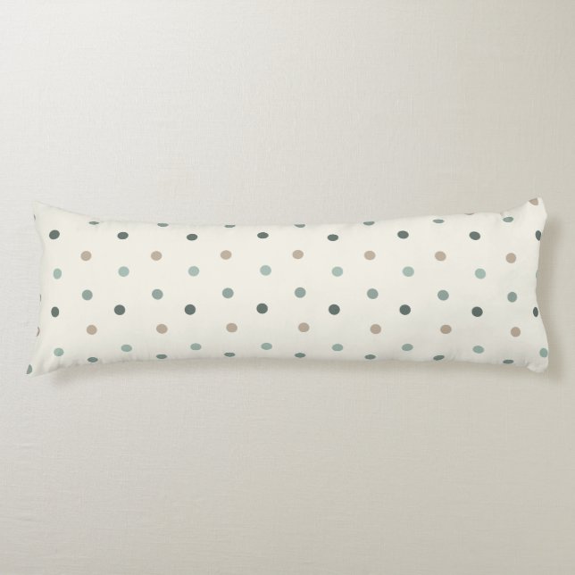 Baby polka dot pattern in blue tones body cushion (Front)