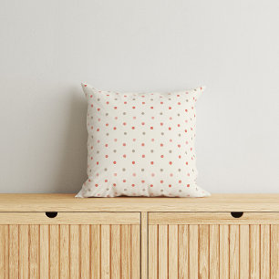 Baby polka dot pattern in warm tones cushion