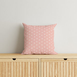 Baby polka dot pattern on pink background cushion