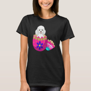 Baby Poodle Hatching From Easter Egg Easter Day T-Shirt