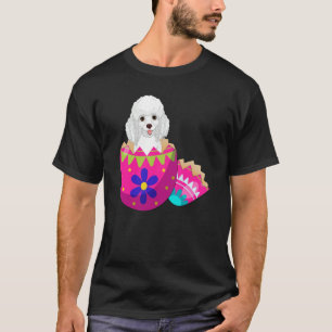 Baby Poodle Hatching From Easter Egg Easter Day T-Shirt