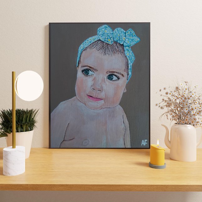Baby Portrait Painting by Alfred Fox Canvas Print (Creator Uploaded)