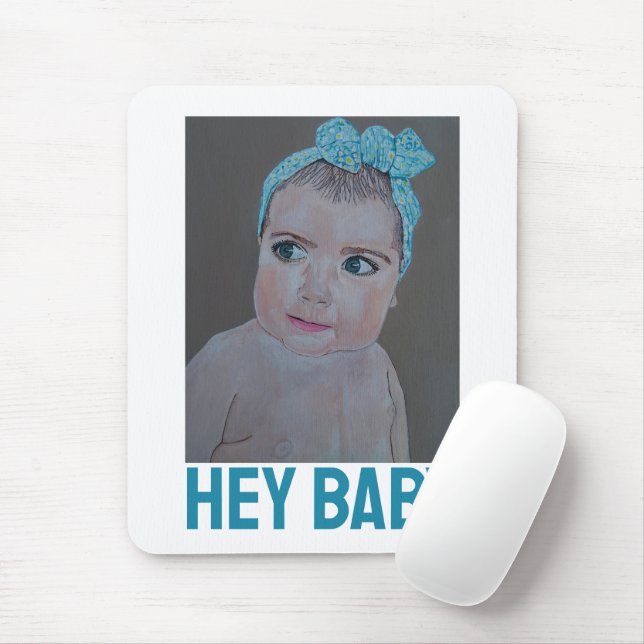 Baby Portrait Painting by Alfred Fox Mouse Mat (With Mouse)
