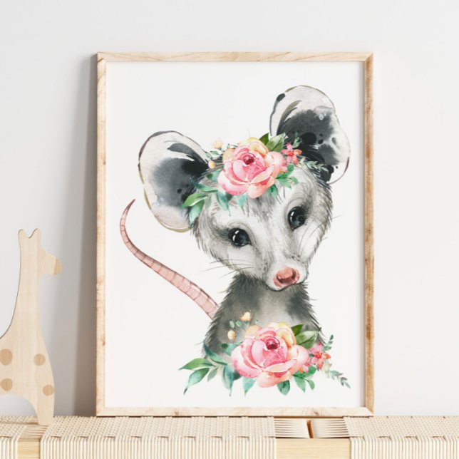 Baby Possum Woodland Animal Nursery | Wall Print (Creator Uploaded)
