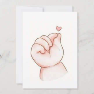 Baby poster thank you card