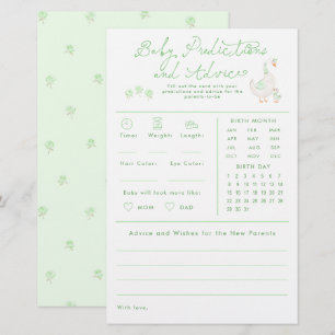 Baby Predictions & Advice Goose Baby Shower Game