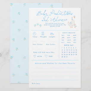 Baby Predictions & Advice Goose Baby Shower Game