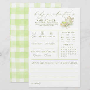 Baby Predictions & Advice Matcha Baby Shower Game