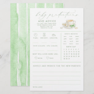 Baby Predictions & Advice Tea Baby Shower Game
