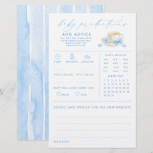 Baby Predictions & Advice Tea Baby Shower Game