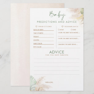 Baby Predictions and Advice Baby Shower Game