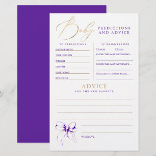 Baby Predictions and Advice Baby Shower Game