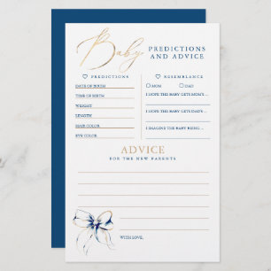 Baby Predictions and Advice Baby Shower Game