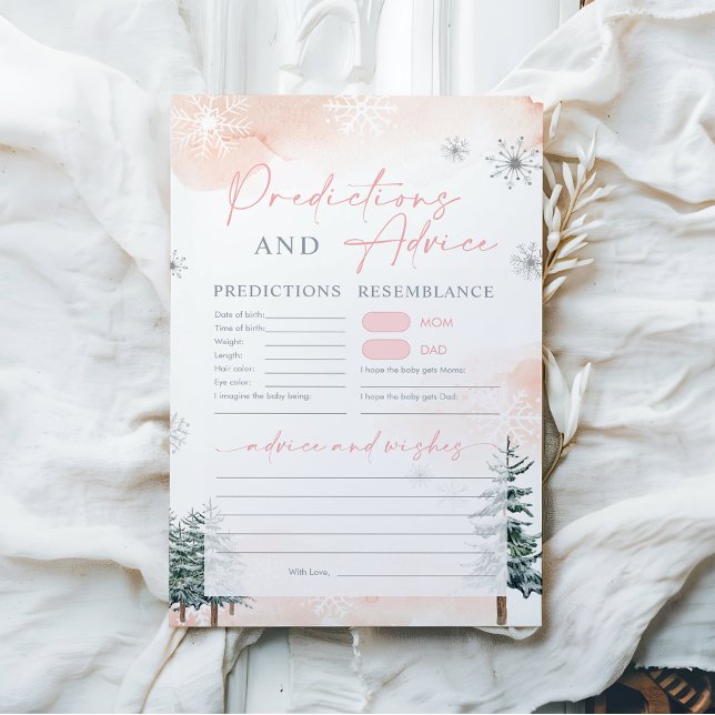 Baby Predictions and Advice Baby Shower Game (Creator Uploaded)