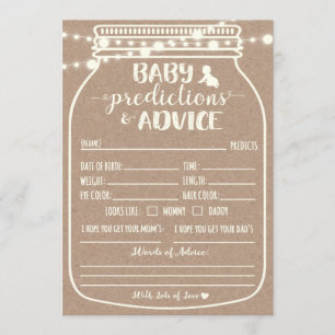 Baby Predictions and Advice Card