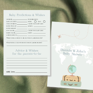 Baby Predictions and Wishes Adventure Baby Shower Card