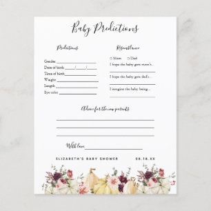 Baby Predictions   Baby Shower Game