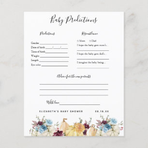 Baby Predictions   Baby Shower Game