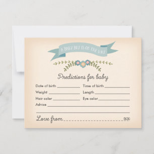 Baby Predictions - Baby Shower Game Card