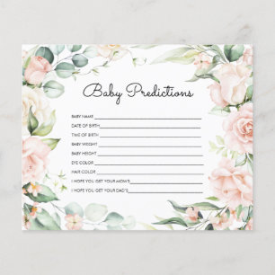 'Baby Predictions' Blush GreeneryBaby Shower Game